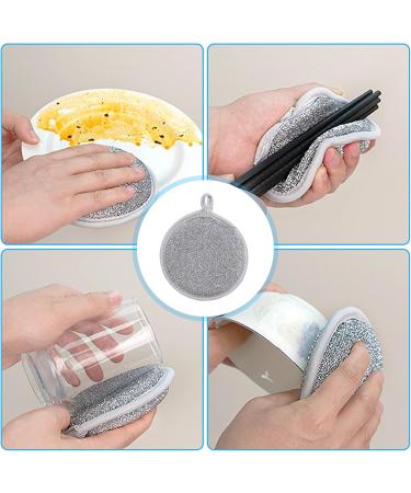 Reusable Kitchen Sponges Wire Dishwashing Rag Soft and Antibacterials Wire Scouring Pad Kitchen Scrubbers 5pcs - Buy Online on GoSupps.com