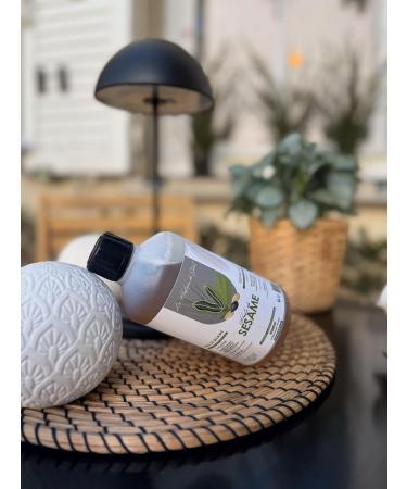 The Oil Mills of the Sahel Pure and natural sesame oil cold pressed face body hair and massage rich in vitamin E and antioxidants cosmetic and food safe use 500 ml - Buy Online on GoSupps.com