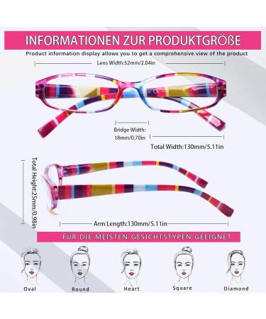 Cojwis 4 Pack Stylish Women's Reading Glasses | HD Clear Lens | Multi-Colored (2 2.25) - International Shipping Available - Buy Online on GoSupps.com