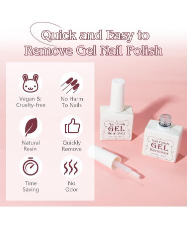 Nail Polish Remover Gel - Professional Non-Irritating Formula, 3-5 Minute Removal, No Foil Soaking Needed (15 ml) - Buy Online on GoSupps.com