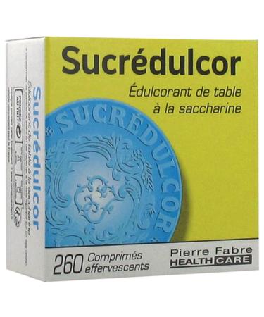 Pierre Fabre Health Care Sucréulcor Saccharin Table Sweetener 260 Effervescent Tablets