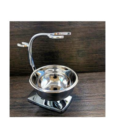 Razor holder practical luxury-shaving brush for men fashionable shaving brush holder from alloy for adults shaving shell for men shaving stand shaving tool set 9x15cm silver