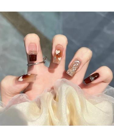 Handmade Nail Wearing False Nail Patch New Magic Mirror French Halo Dye Cute Nail Patch (Size : L) - Buy Online on GoSupps.com