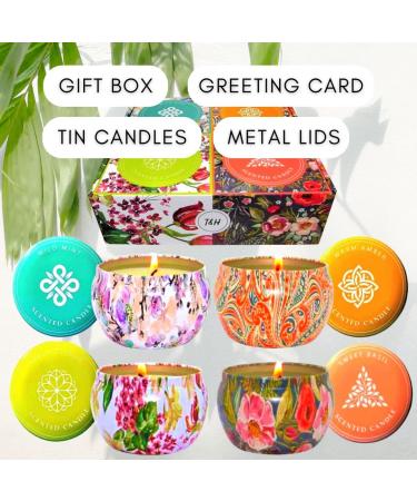 Aromatherapy Relaxing Candle Gift Set - 4 Natural Soy Candles for Stress Relief & Home Decor - Perfect Birthday Gifts for Women & Friends - Buy Online on GoSupps.com