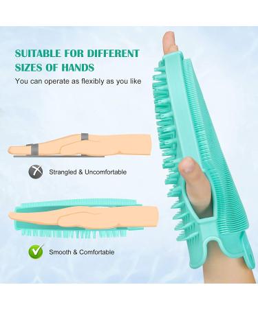 Body Scrubber Back Shower Brush: Silicone Soft Bristle Exfoliating Bath Golve Silicon Scrub Exfoliator for Showering Scrubbing Body Dead Skin Leg Arm Foot Exfoliation Scratcher 1-green - Buy Online on GoSupps.com