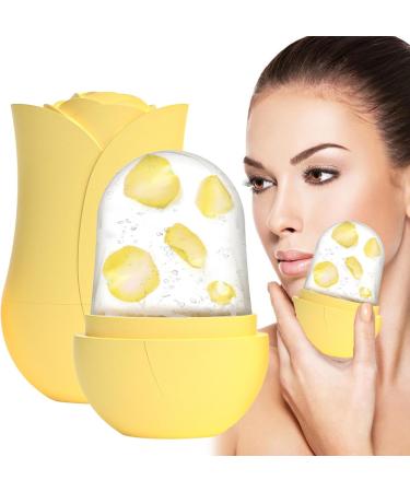 Facial Ice Roller Eye Ice Roller Beauty Tool Ice Roller Ice Roller for Face Skin Care Ice Roller Cold therapyy Face Roller | Silicone Ice Mold for Face Beauty Ice Roller for Skin Small Ice Roller Yellow - Buy Online on GoSupps.com