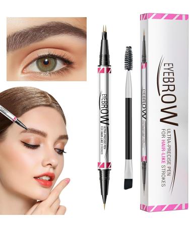 Liqzirtu 2in1 Eyebrow Pen with Eyeliner Pencil Double Ended Eyebrow PencilSmudgeProof 2in1 Eyebrow Pencil and Eyeliner Pen Natural Looking Eyebrow Pencil for Travel Shopping 02 - Buy Online on GoSupps.com