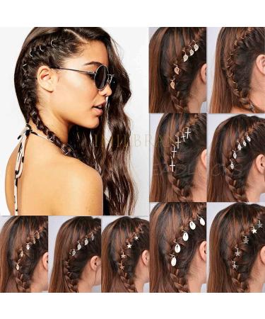 Inilbran Vintage Leaf Dreadlocks Hair Rings Silver Leaf Pendant Hair Braid Rings Tiny Leaf Dreadlocks Ring Hair Braid Decorative Dreadlock Headwear Hair Accessories for Women and Girls Headdress Style A - Buy Online on GoSupps.com
