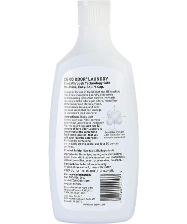 Zero Odor Laundry Odor Eliminator - Permanently Eliminate Odors with Patented Molecular Technology - Ideal for Clothes, Towels, Linens, Shoes, Bags - 16oz - Buy Online on GoSupps.com