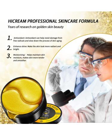 Golden Glow Under Eye Patches - 60 Pcs Rejuvenating Eye Gels for Dark Circles & Puffiness Relief - Buy Online on GoSupps.com