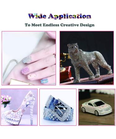 DAODER 4-Pack Sparkly Opal Rhinestones for Nails - 3D Nail Art Kit with Crystal Diamond Charms - Nail Decoration Gems in Pink, White, Blue, Green - DIY Nail Jewels & Crafts - Buy Online on GoSupps.com