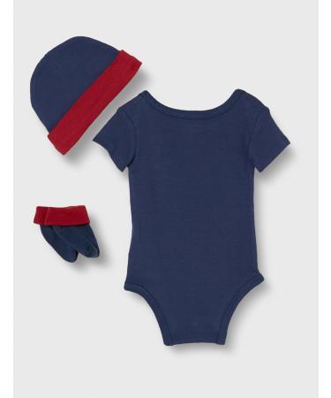 Levi's Baby Boys' Classic Batwing Infant Hat Bodysuit Bootie Set 3pc - Dress Blues (6-12 Months) - Buy Online on GoSupps.com
