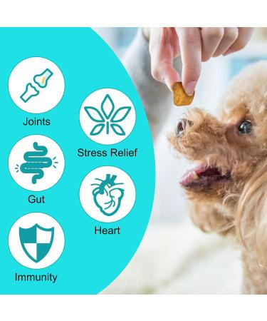 Bieyoc Calming Chews for Dogs - 150 Duck Chews for Anxiety, Barking, Stress Relief & Hyperactivity - Buy Online on GoSupps.com