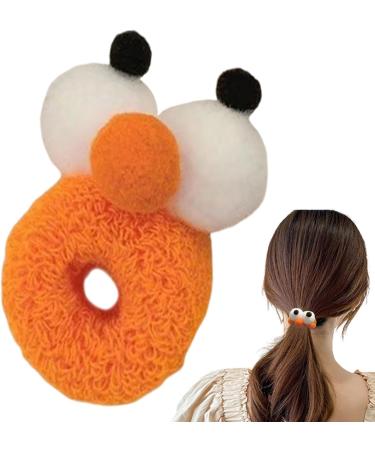 Funny Hair Clips | Ponytail Holders - High Elasticity Big Eyes Funny Hair Ties Girls Daily Hair Accessories For Playful Styles & Firm Grip Orange - Buy Online on GoSupps.com