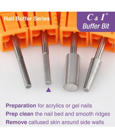 C&I Nature Nail Buffer XXF Nail Drill Bit Safety Efile for Nail Tech Nail Art Preparation Prep Clean Nail Bed Cuticle Dead Skin Smooth Nails 2 Way Rotate E-file Double Hand Use Manicure Tool - Buy Online on GoSupps.com