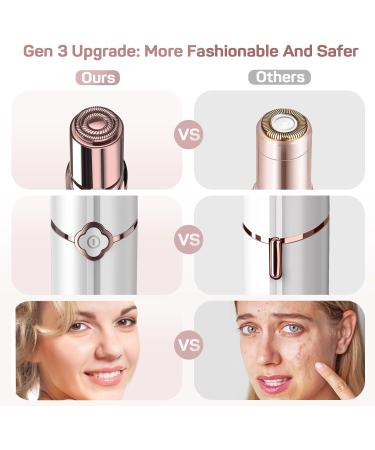 Gurelax Face Hair Remover for Women - Rechargeable Facial Razor with 4 Replacement Heads | Pain-Free Hair Removal for Cheeks Chin & Arms (2023) - Buy Online on GoSupps.com