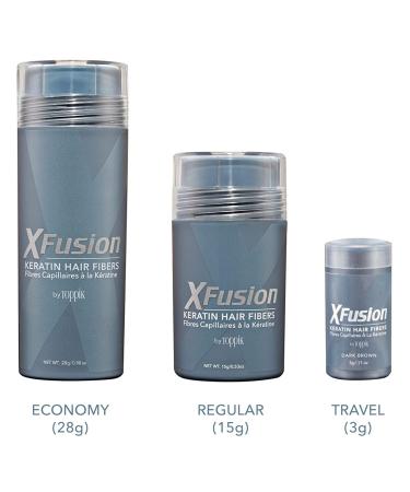 XFusion 3g Keratin Hair Fibers Black Travel Size - Hair Loss Concealer - Buy Online on GoSupps.com