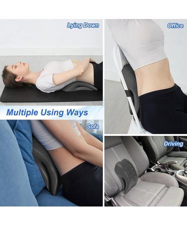 Muloutspo 2x Lumbar Vertebrae Back Support Pillows - Pain Relief for Lower Back - Black Traction Cushions - International Shipping - Buy Online on GoSupps.com