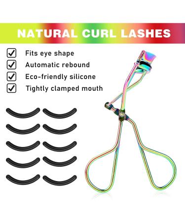 Sibba Eyelash Curlers with 10 Refill Silicone Pads Rose Golden Eyelashes Curler for Women Lash Curler Easy to Curl Eyelashes Naturally and Fits All Eye Shapes (Multicolor) - Buy Online on GoSupps.com