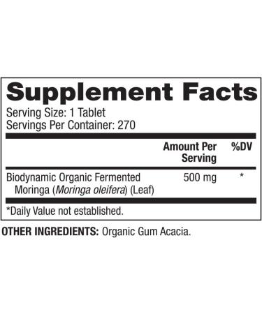 Dr. Mercola Organic Fermented Moringa - 270 Biodynamic Tablets for Natural Wellness - Buy Online on GoSupps.com