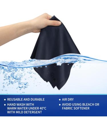 MR.SIGA Premium Microfiber Cleaning Cloths - 3 Pack Navy & Gray 16x16 & 6x7 for Eyeglasses TV Screens Tablets & Silver Porcelain - Buy Online on GoSupps.com