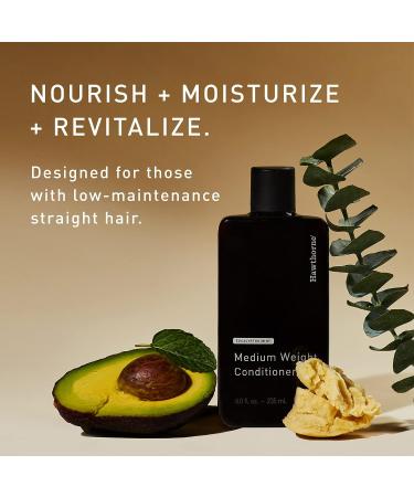 Hawthorne Medium Weight Conditioner for All Hair Types with Organic and Natural Shea Butter and Avocado Oil to Nourish  Revitalize  and Moisturize  Mint and Eucalyptus Scent  Sulfate Free  Paraben Free  8FL OZ - Buy Online on GoSupps.com