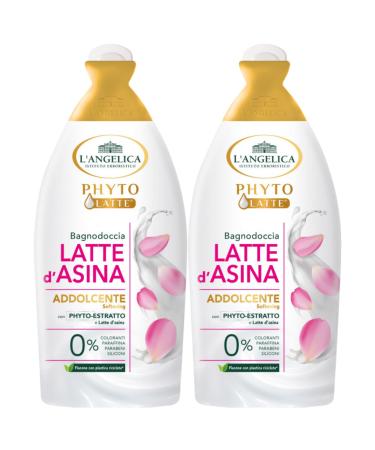 FEI FAN 2 x L'Angelica PHYTO MILK Bath shower ASINA MILK Softener. 0% Dyes Paraffin Parabens and Silicones 500ml