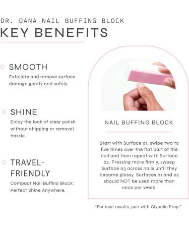 Dr. Dana Nail Buffing Block Set - Smooth Shine & File Natural Nails | 3 Sided Grit + Replacement Grits | Perfect for Fingernail & Toe Care - Buy Online on GoSupps.com