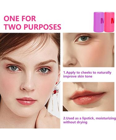 Aaiffey 2 Pcs Milk Jelly Blush Jelly Tint Blush Stick Sheer Lip & Cheek Stain Milk Cooling Water Jelly Tint Long Lasting Face Blushes Lip Gloss Cheek Solid Moisturizer Stick (03#+04#) 03#chill Red +04#splash Berry - Buy Online on GoSupps.com