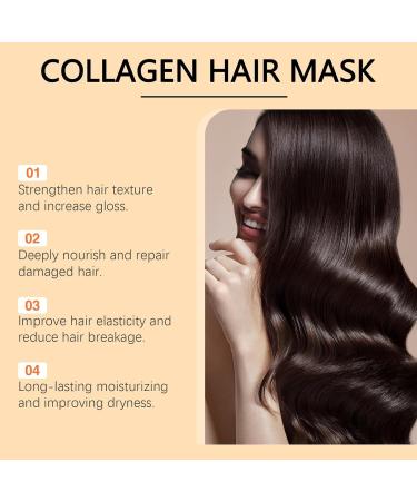 Masque capillaire au collag ne masque hydratant revitalisant en profondeur brillance naturelle r paration anti-frisottis pour cheveux secs et ab m s - Buy Online on GoSupps.com