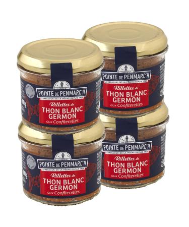 Tuna rillettes conerelles Pointe de Penmarc'h set of 4 100g verrines - Delivery in 2 to 3 working days from Brittany