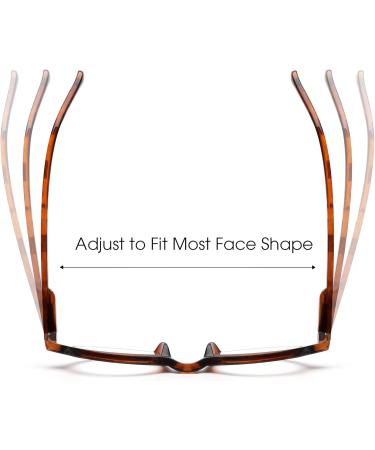 JM Set of 5 Round Reading Glasses | Spring Hinge Eyeglasses for Women & Men | +2.25 Magnification | Black Tortoise & Clear Styles - Buy Online on GoSupps.com