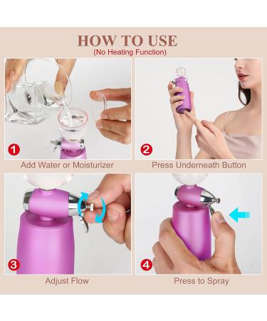 FacieFancy Nano Facial Mister - Strong Fine Mist - Adjustable Flow - Portable Mini Sprayer - Purple - Buy Online on GoSupps.com