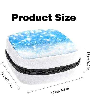 GIAPB Sanitary Napkin Storage Bag | Period Tampon Makeup Pad Pouch | Snowflake Blue Design - Buy Online on GoSupps.com