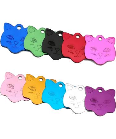 MHS Cat ID Tag Reflective Cat Collar with Bell Cat Tags for Pets Engraved ID Tag Personalised Cat Name Tags Customised Cat ID Tags (Black Tag + Orange Collar) - Buy Online on GoSupps.com