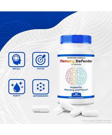(2 Pack) Memory Defender Capsules- Premium Daily Support to Sharpen Memory Focus & Concentration All-Natural Ingredients for Balanced Health and Function Easy-to-Swallow Pills (120 Capsules) - Buy Online on GoSupps.com