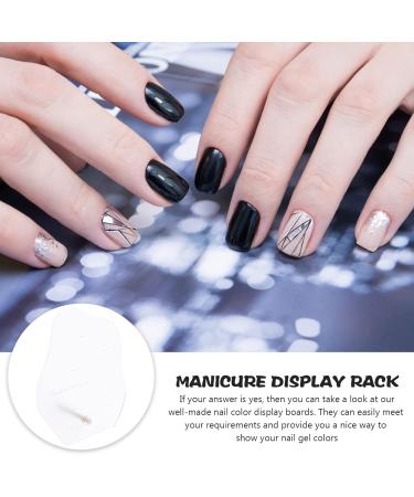 Premium Nail Art Display Stand | White Acrylic Polish Holder - Perfect for Gel Manicure Showcase (15x11.2cm - Buy Online on GoSupps.com
