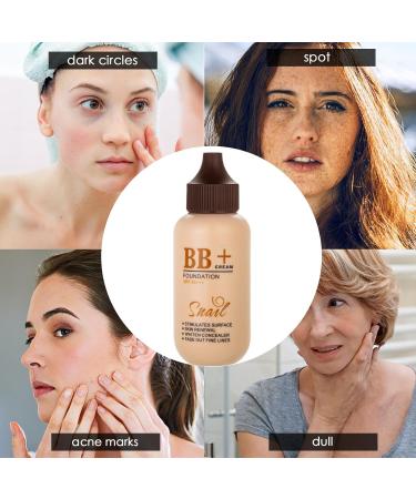 Moisturizing Liquid Foundation 40ml Creamy Liquid Concealer Foundation Makeup Antiperspirant Concealer Makeup and Corrector Whitening Cream Contouring Makeup for Duqulle Ivory White - Buy Online on GoSupps.com