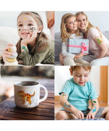 Glitter Dinosaur Temporary Tattoos for Kids Boys - 36 Silver Styles | Birthday Party Supplies & Favors - Buy Online on GoSupps.com