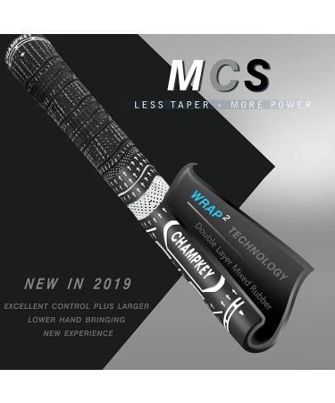 CHAMPKEY Premium Hybrid Golf Grips 13 Pack | All Weather Performance | Midsize Black - Buy Online on GoSupps.com
