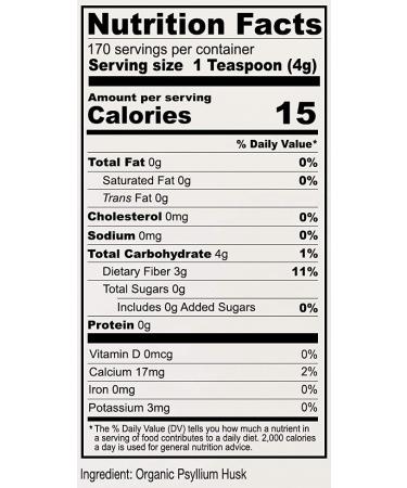 Organic Psyllium Husk Powder 1.5 lb - Gluten Free, Non GMO, Keto Friendly - Buy Online on GoSupps.com