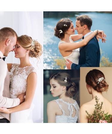 XieNie Gold Wedding Hair Combs & Pins Set - Bridal Accessories for Brides & Bridesmaids - Buy Online on GoSupps.com