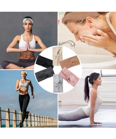 VEGCOO Women's Winter Hairband | 6-Piece Wide Twisted Elastic Headbands | Sports & Yoga Hairbands for Women & Girls - Buy Online on GoSupps.com