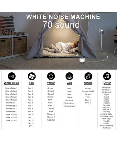 Bigmonat White Noise Sleep Aid with Remote Control | 70 Soothing Sounds & AC Adapter | Memory & Timer Functions for Insomnia Relief - Buy Online on GoSupps.com
