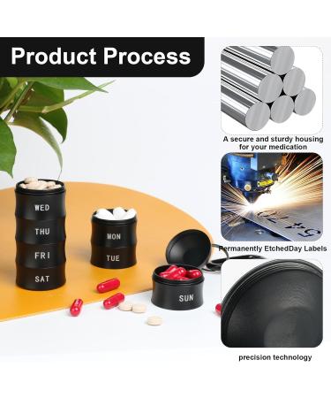 Portable Stacking Keychain Pill Box Waterproof Medicine Organizer for Travel Vitamins & More - Buy Online on GoSupps.com