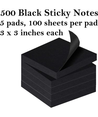Black Sticky Notes & Gel Pens Set for Black Paper | 12 Metallic Pens + White, Gold, Silver | 3x3 Sticky Notes 500ct | Unique Stationery Combo - Buy Online on GoSupps.com