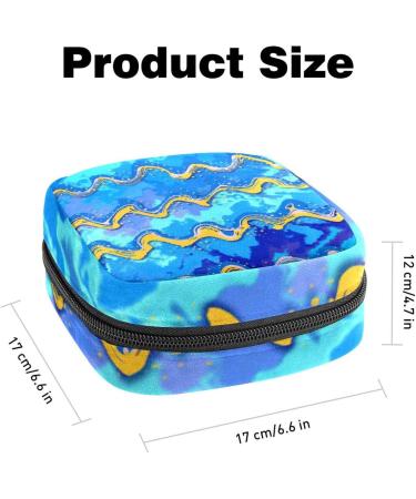 Multicoloured Marble Sanitary Napkin Storage Bag - Menstrual Cup & Nursing Pad Holder - Buy Online on GoSupps.com