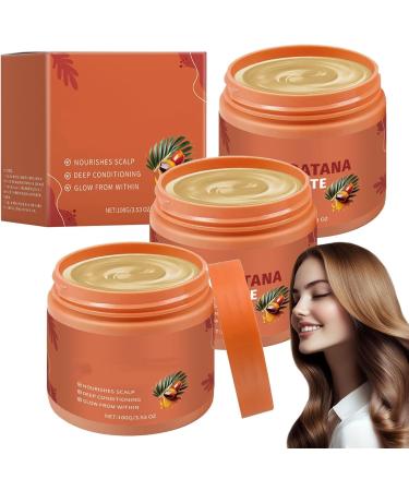 P te d'huile de batana brute 100 g huile capillaire bio pour la croissance des cheveux favorise la densit et la brillance des cheveux hommes et femmes nourrit les racines. 3PC