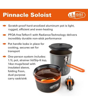 GSI Outdoors Pinnacle Soloist Kitchen Kit - Multi-Colour (Best for Camping & Backpacking) - Buy Online on GoSupps.com