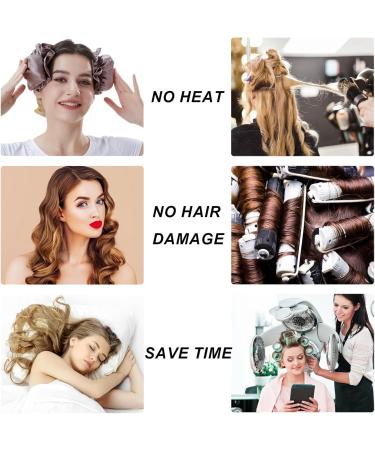 KEYRI 2PCS Heatless Hair Curler Heatless Curling Set Heatless Curlers Headband with Hairnet No Heat Hair Curlers for Long/Medium Hair Sleeping Overnight Lazy Curlers DIY Hair Styling Tools (Pink) - Buy Online on GoSupps.com